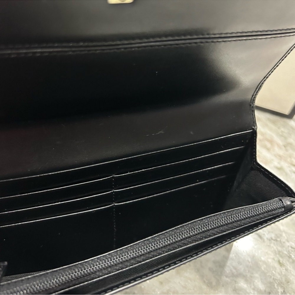 Gucci Black Leather GG Marmont Wallet FULL INCLUSION - Picture 13 of 16
